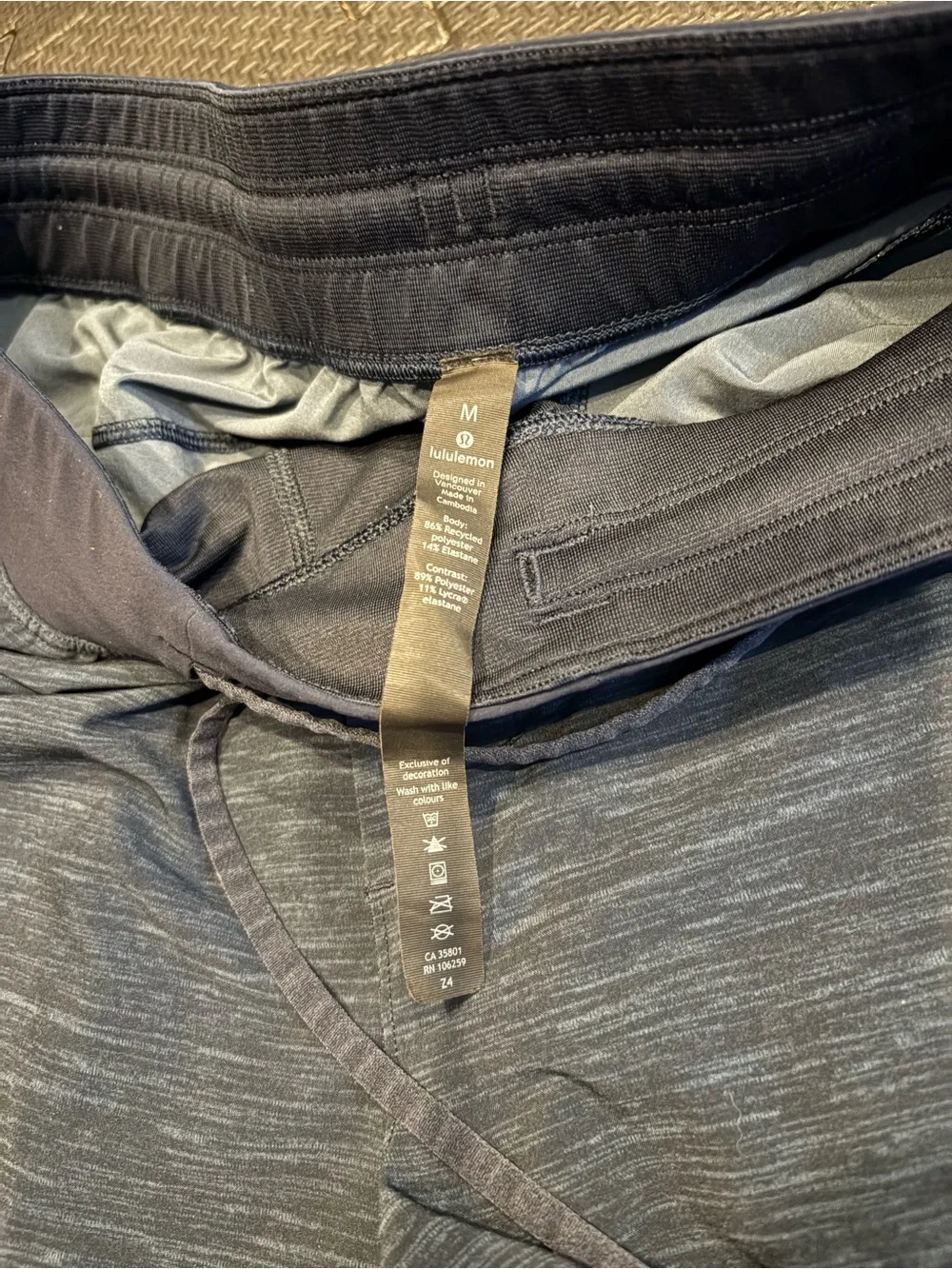 Lululemon T.H.E Linerless Mens Blue Shorts 9